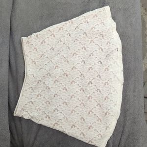 BCBG NWT LOV Off White Lace Mini Skirt